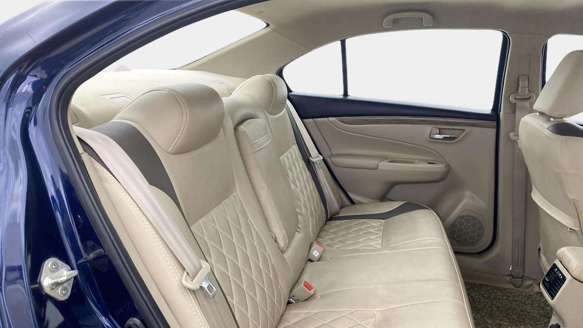 Rear seat view of a Maruti Suzuki Ciaz