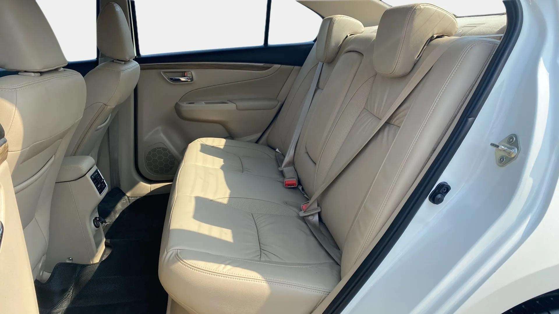 Rear seat view of a Maruti Suzuki Ciaz