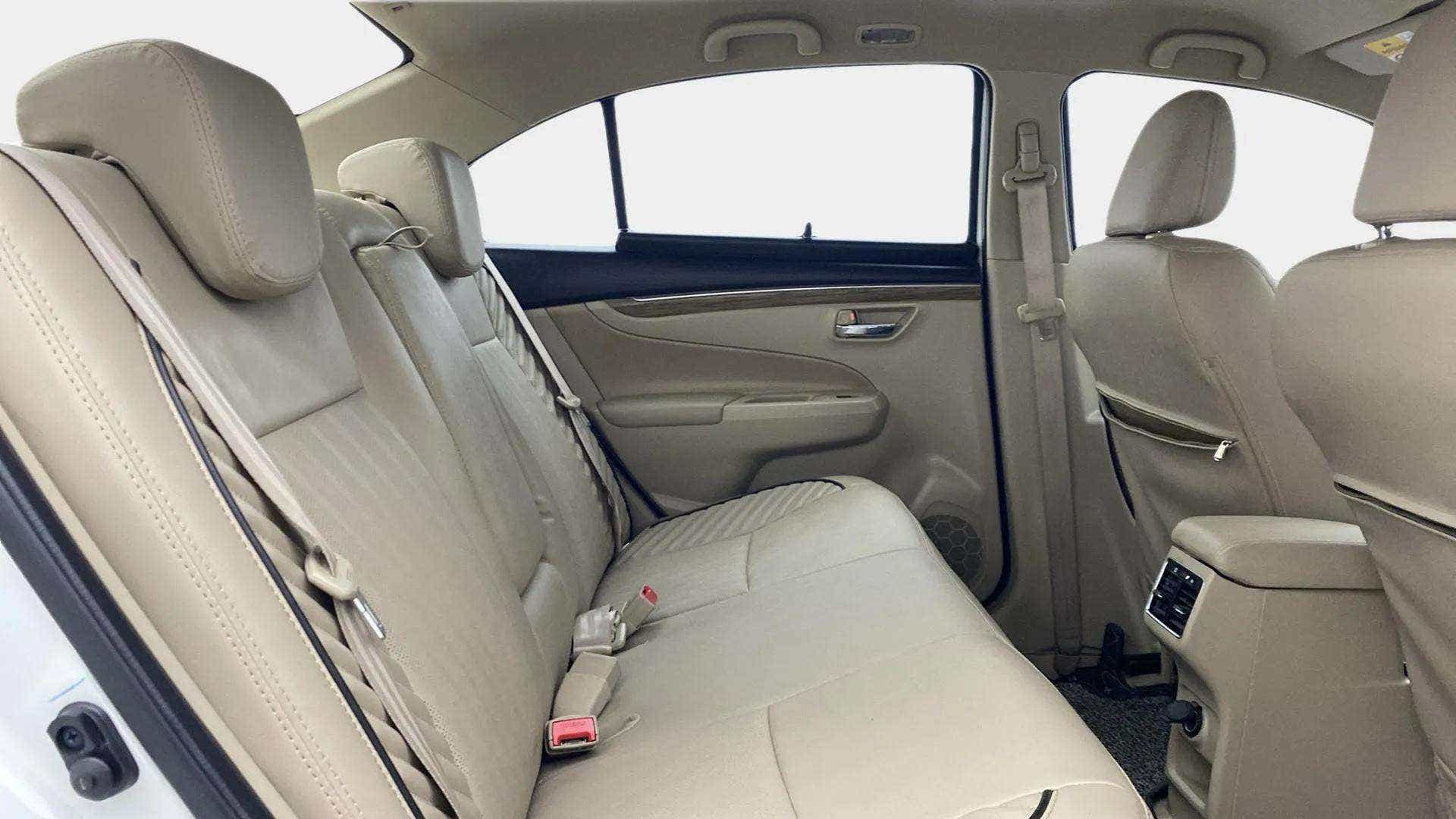 Rear seat interior view of a Maruti Suzuki Ciaz