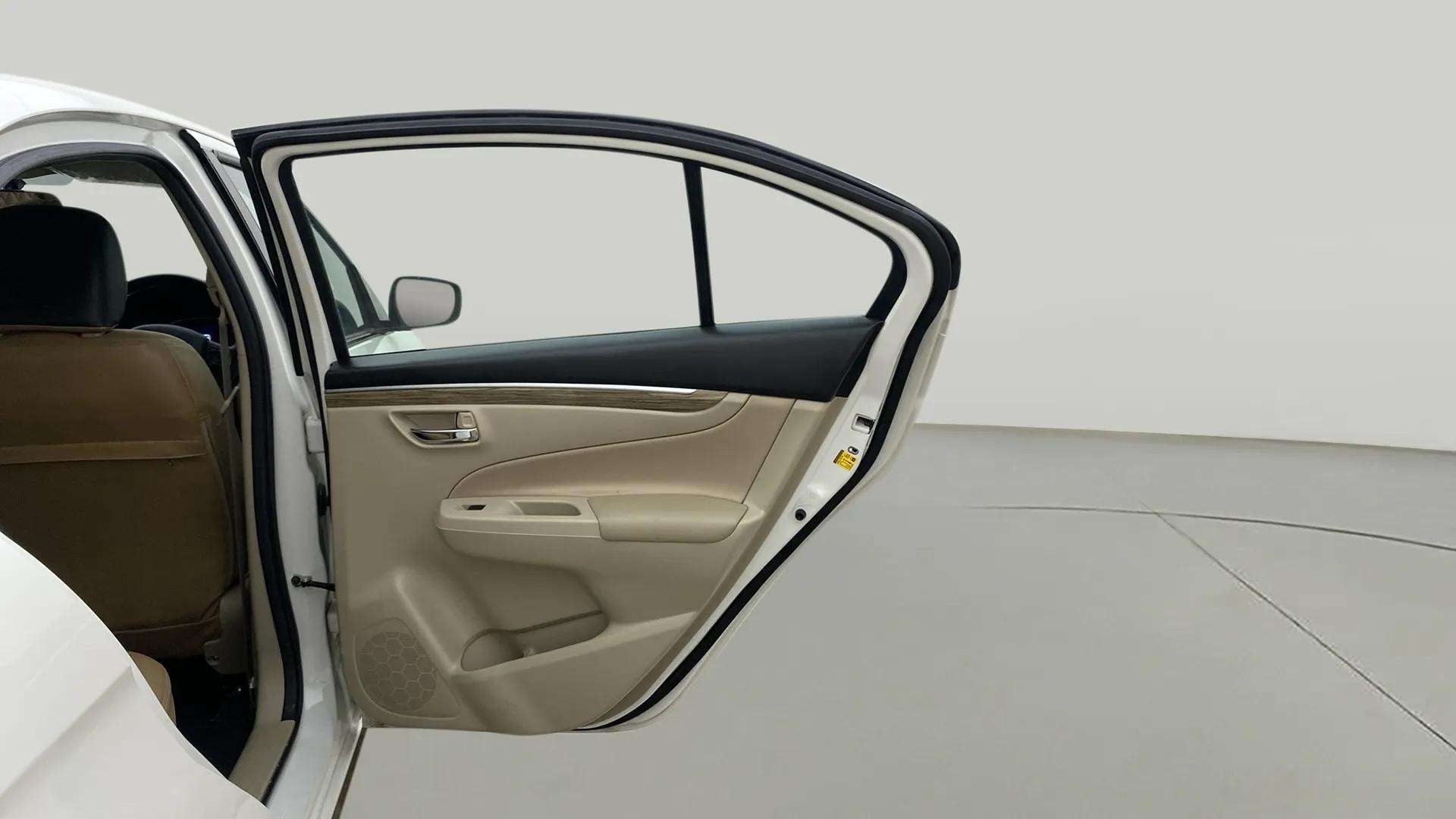 Rear left door interior of a Maruti Suzuki Ciaz