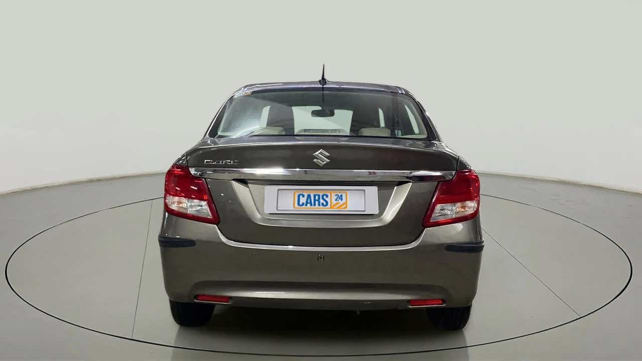 Rear view of a Maruti Suzuki Dzire 2018-2023