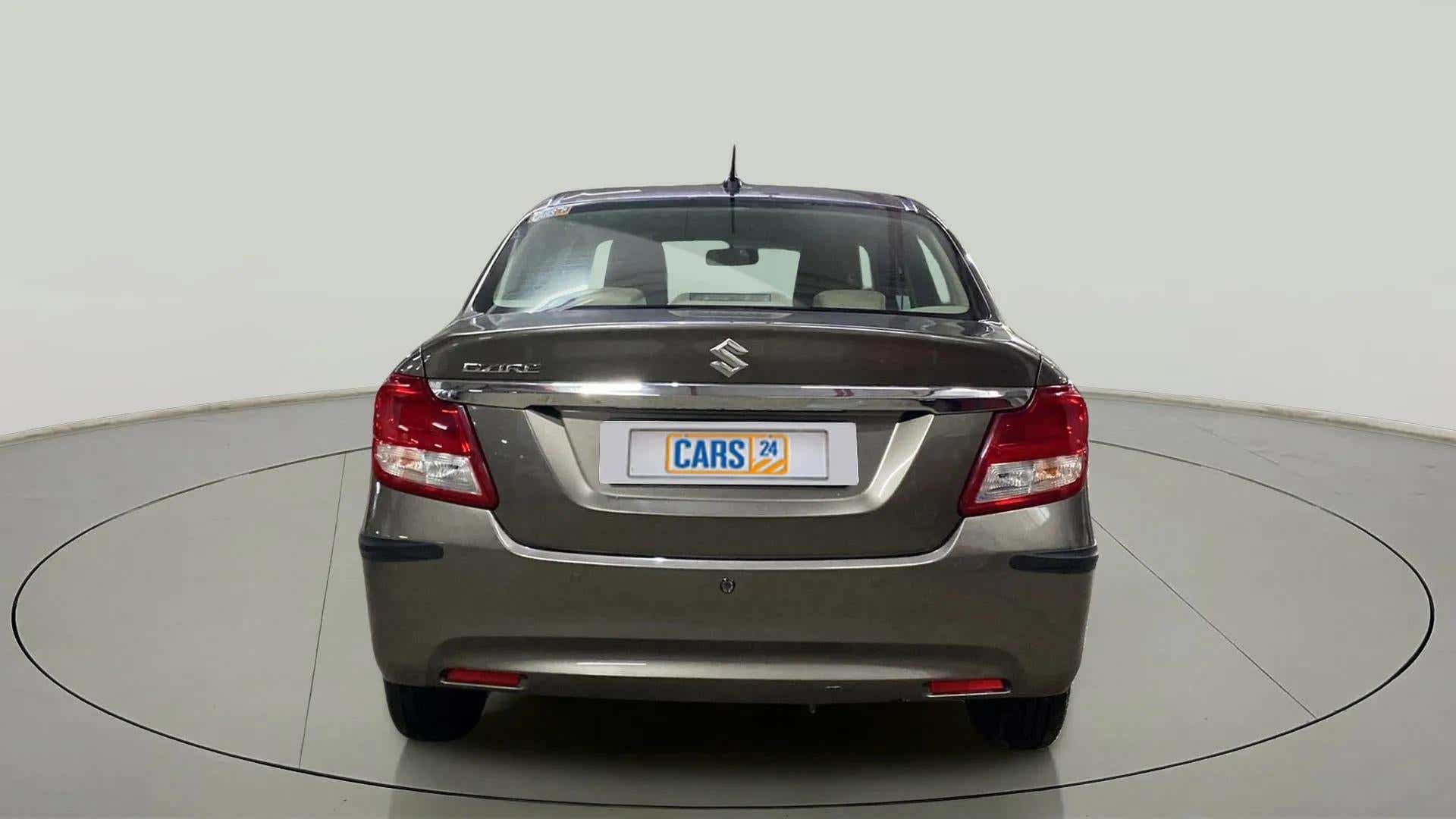 Rear view of a Maruti Suzuki Dzire 2018-2023