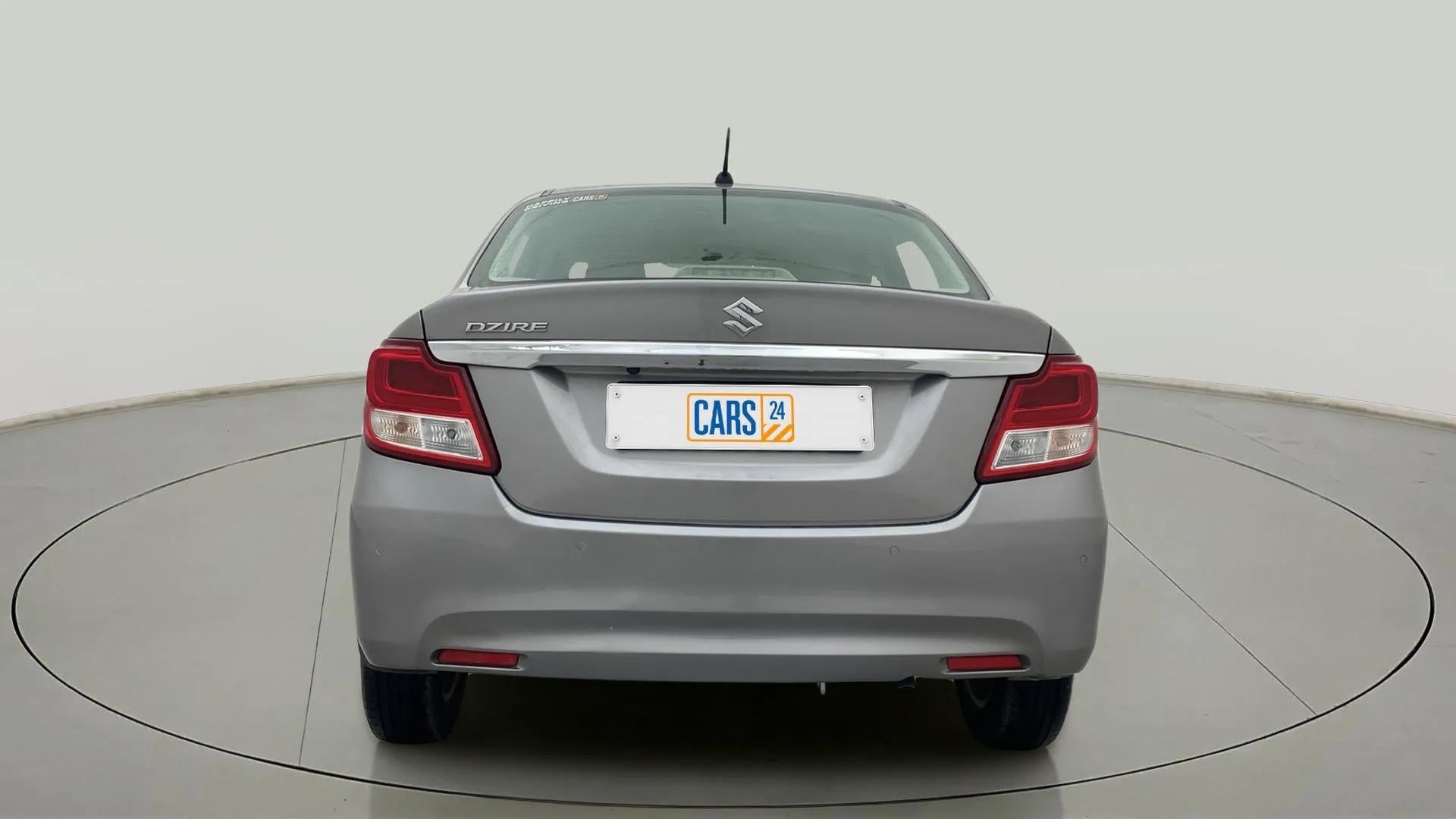 Rear view of a Maruti Suzuki Dzire 2018-2023