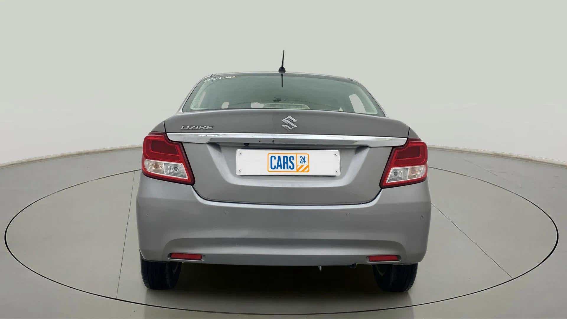 Rear view of a Maruti Suzuki Dzire 2018-2023
