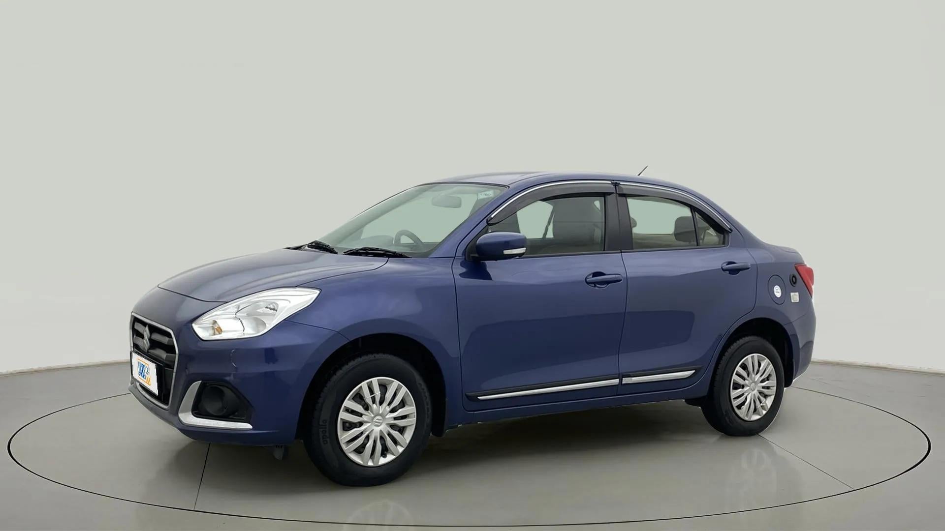 Front-side view of a Maruti Suzuki Dzire 2018-2023