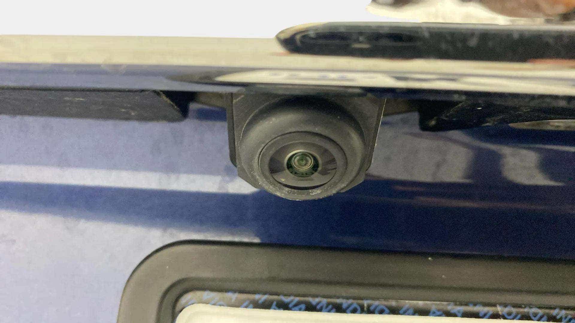 Close-up of a rear camera on a Maruti Suzuki Dzire