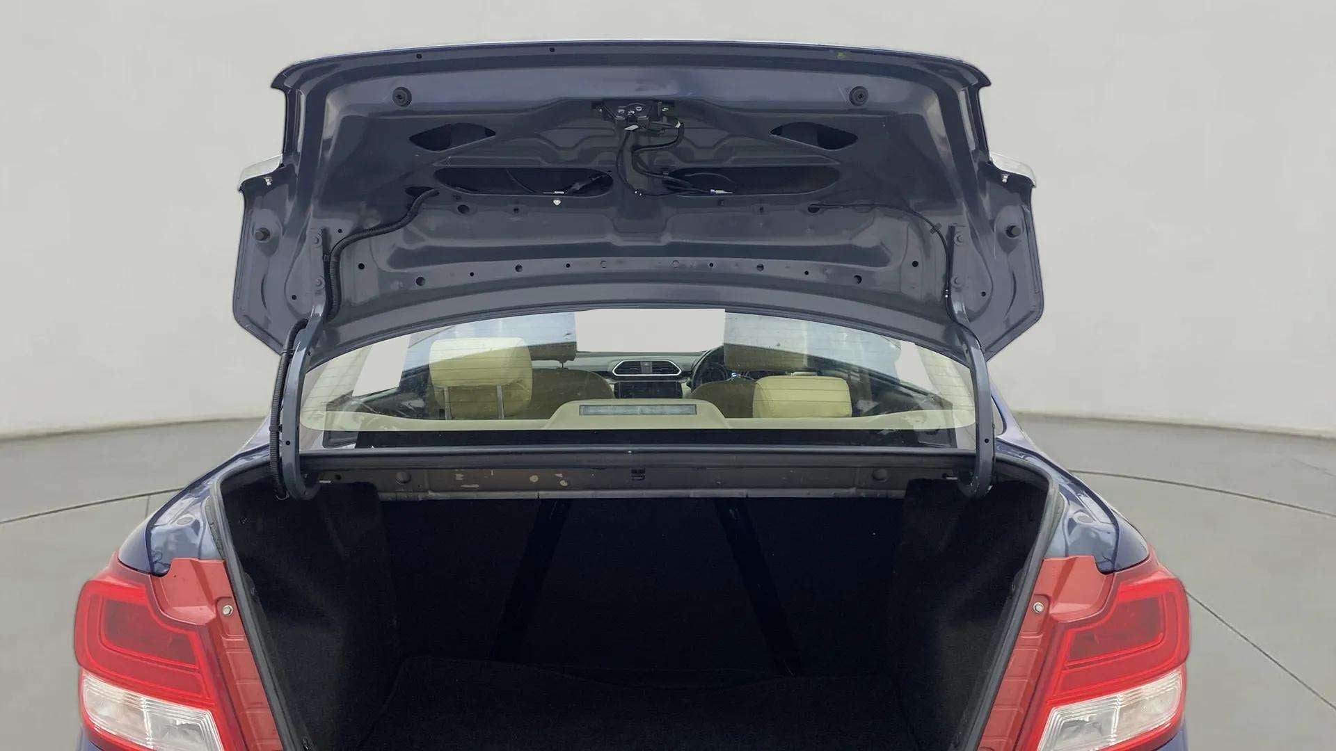 Open trunk view of a Maruti Suzuki Dzire