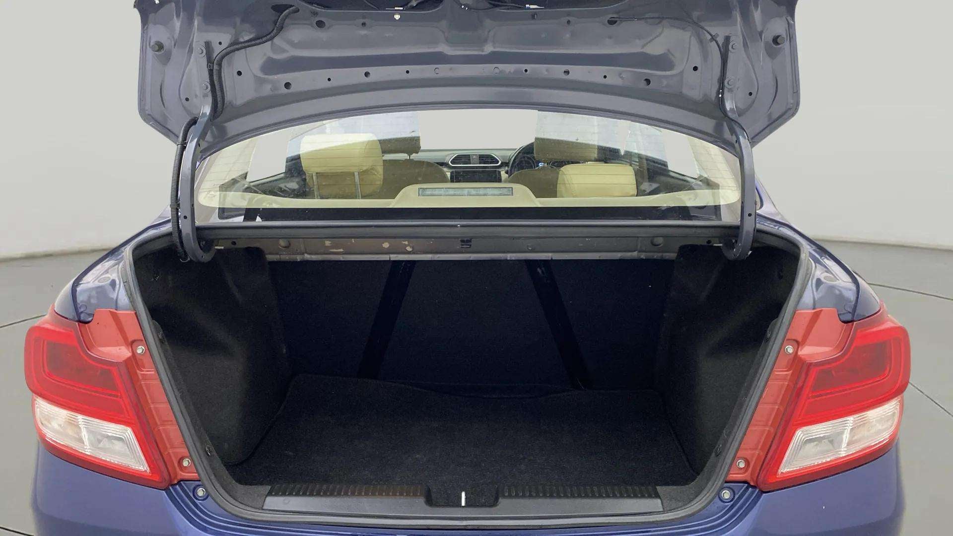 Open trunk view of a Maruti Suzuki Dzire