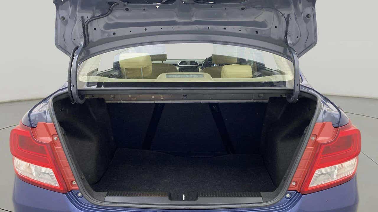 Open trunk view of a Maruti Suzuki Dzire