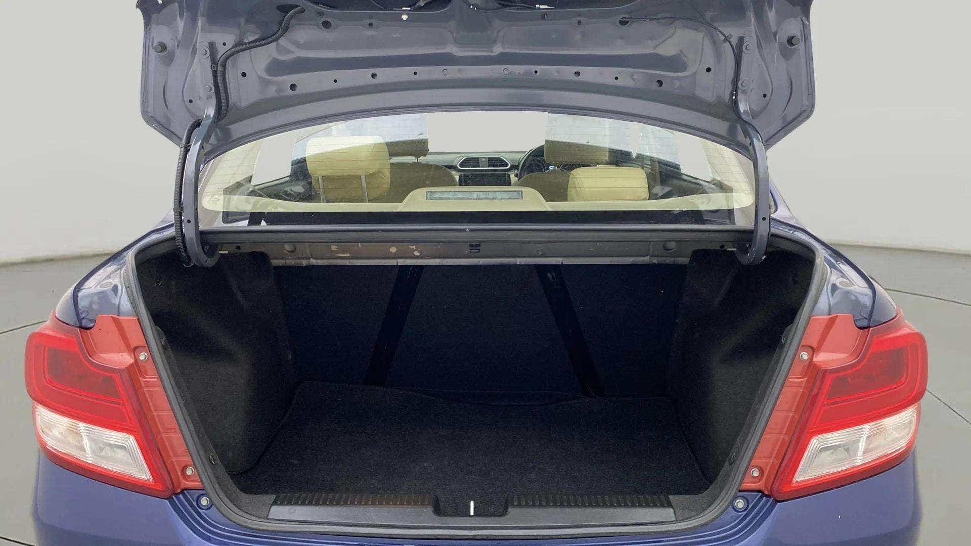 Open trunk view of a Maruti Suzuki Dzire
