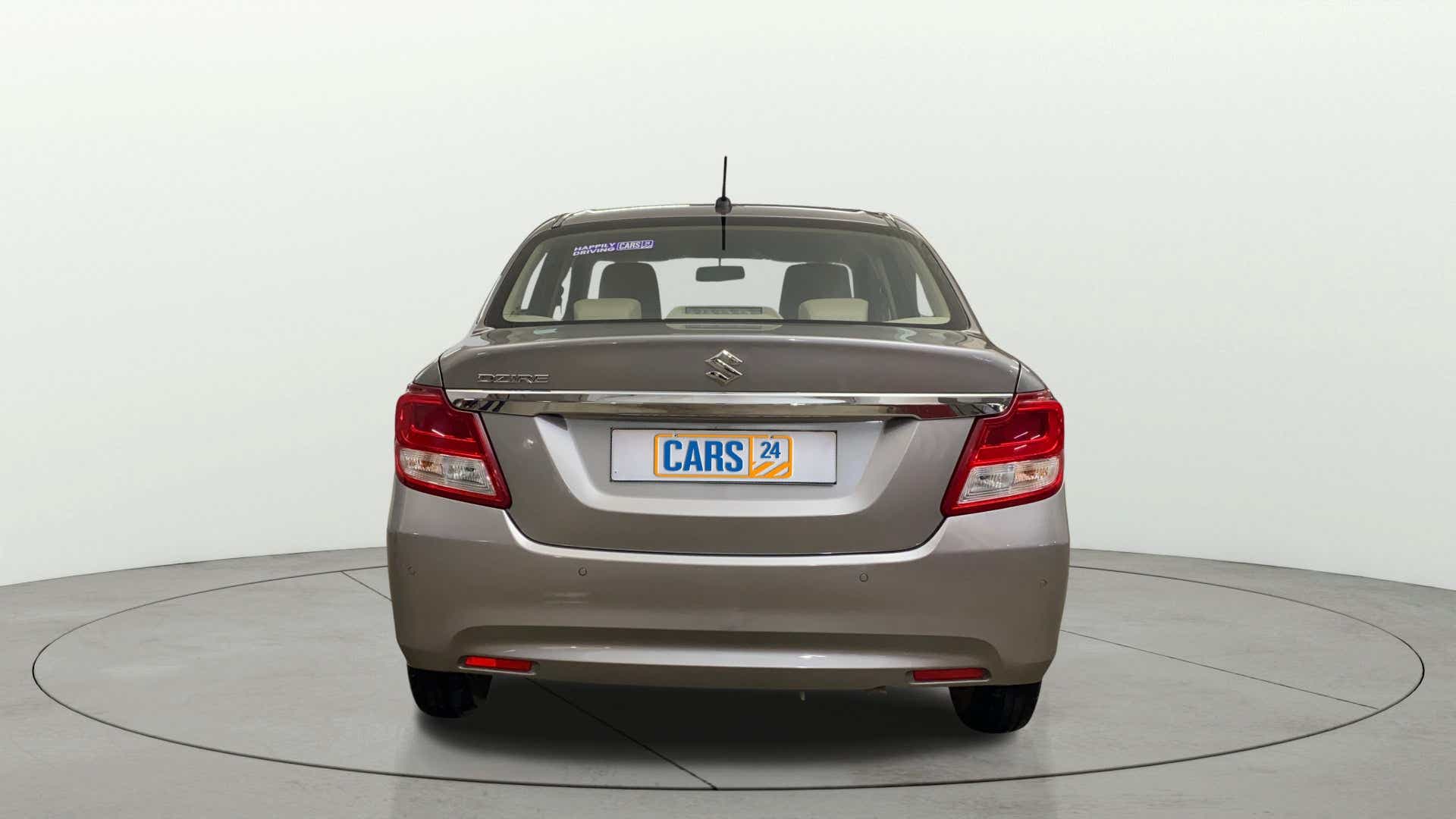 Rear view of a Maruti Suzuki Dzire 2018-2023