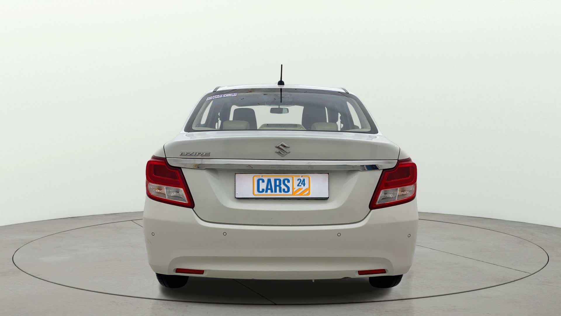Rear view of a Maruti Suzuki Dzire