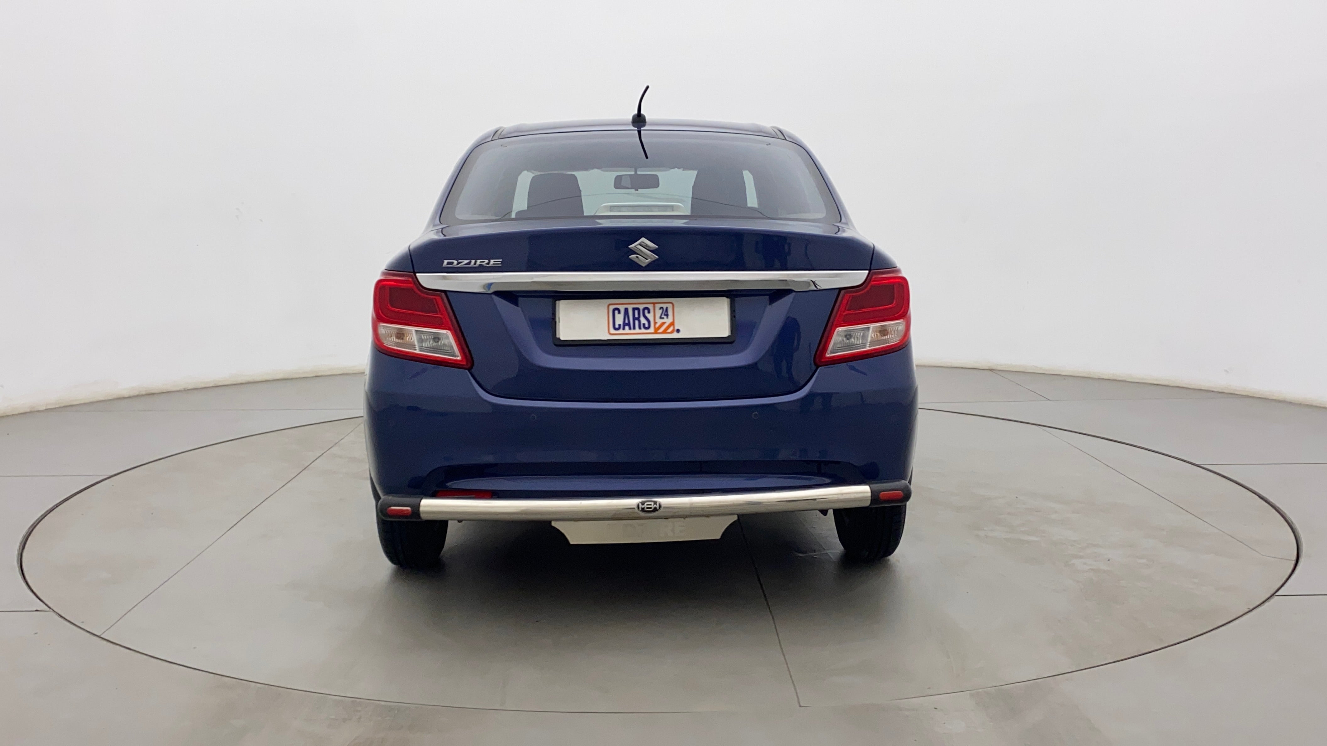 Rear view of a Maruti Suzuki Dzire 2018-2023