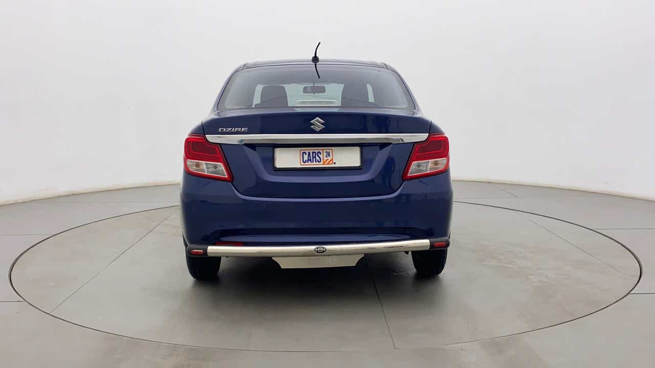 Rear view of a Maruti Suzuki Dzire 2018-2023