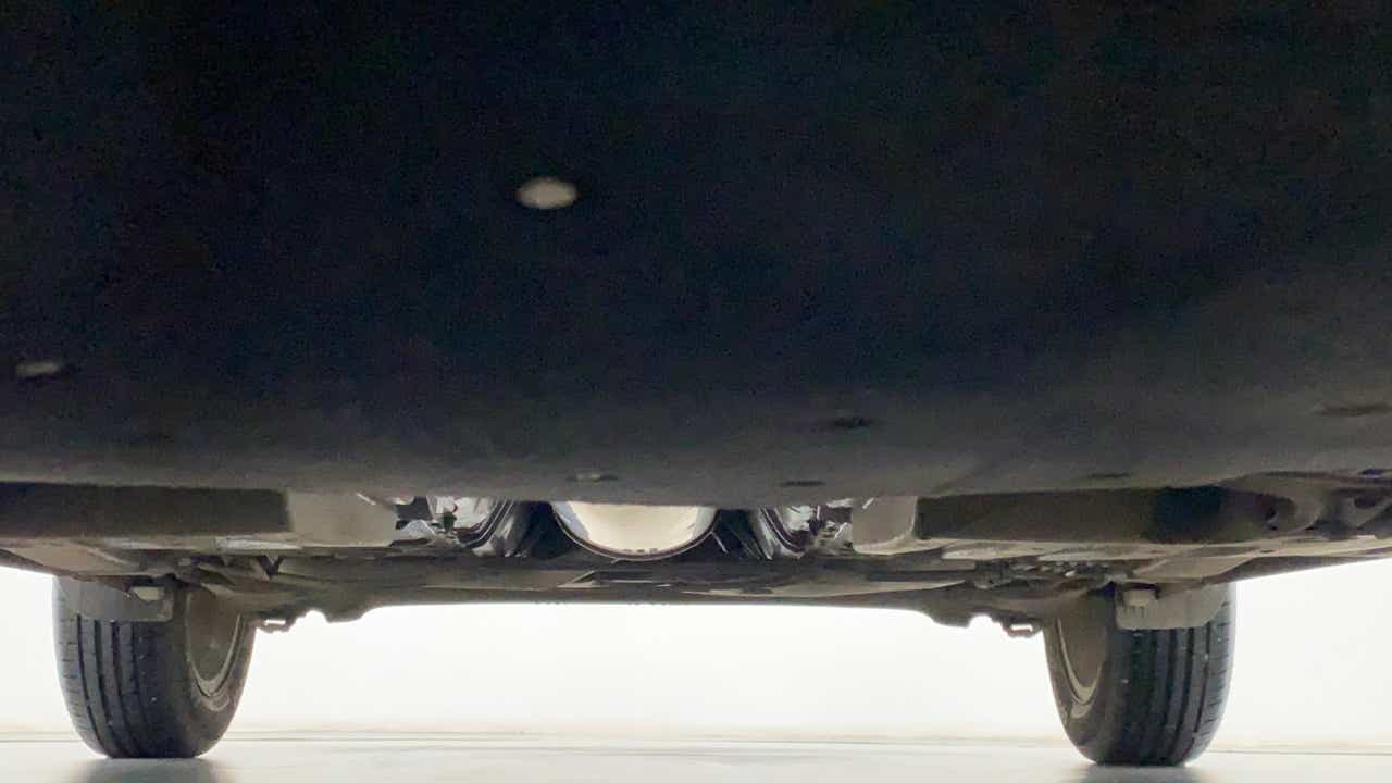 Undercarriage view of a Maruti Suzuki Dzire 2018-2023