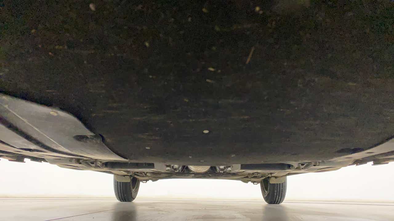 Undercarriage view of a Maruti Suzuki Dzire 2018-2023