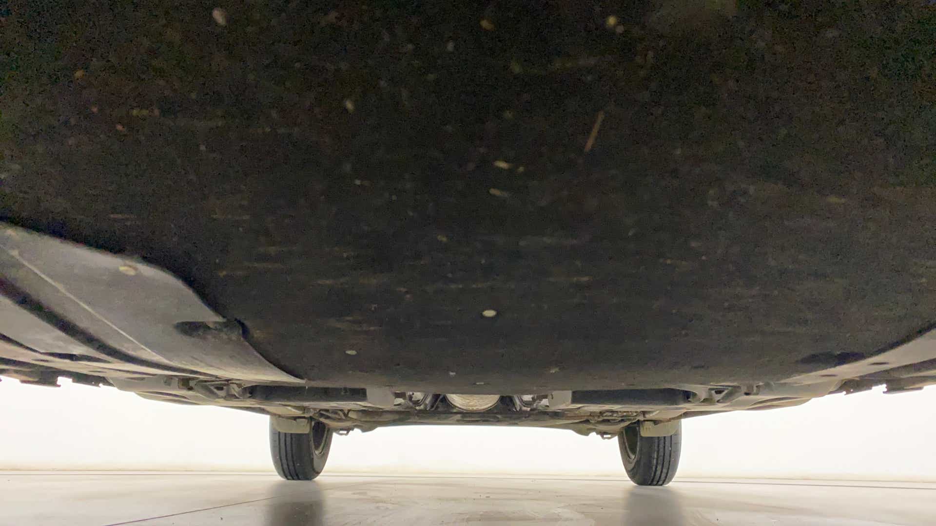 Undercarriage view of a Maruti Suzuki Dzire 2018-2023