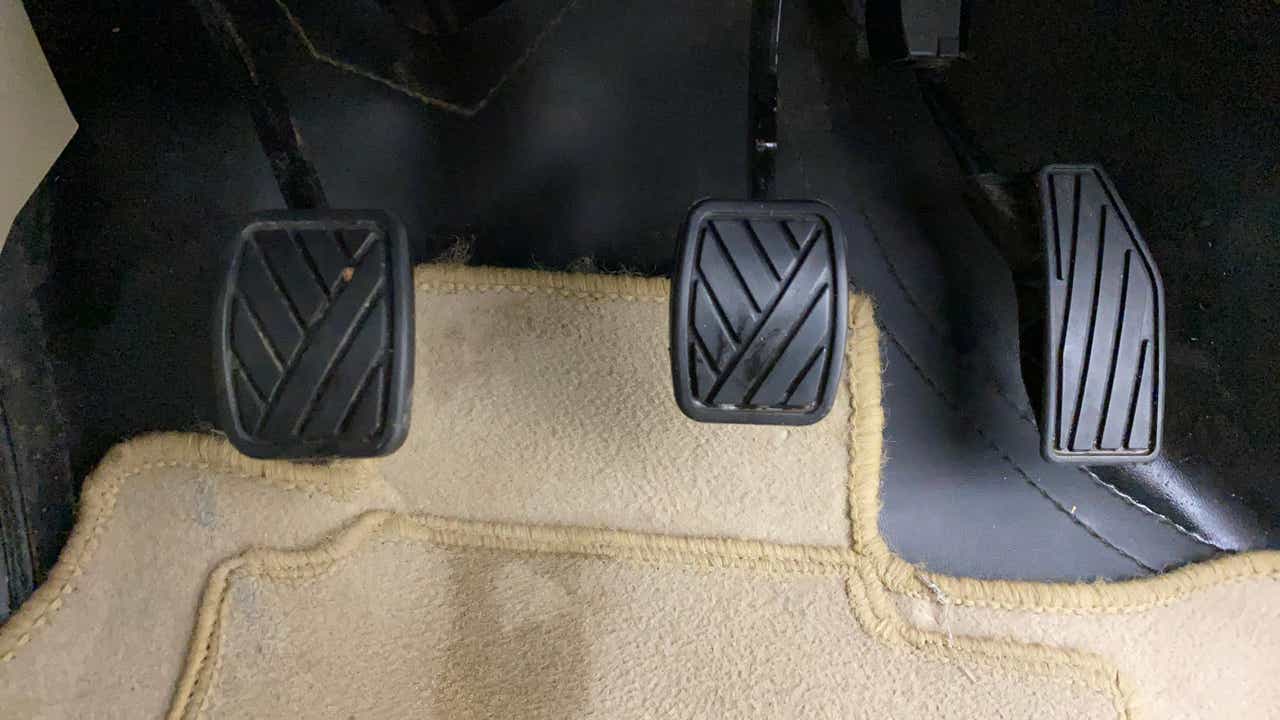 Foot pedals of a Maruti Suzuki Dzire