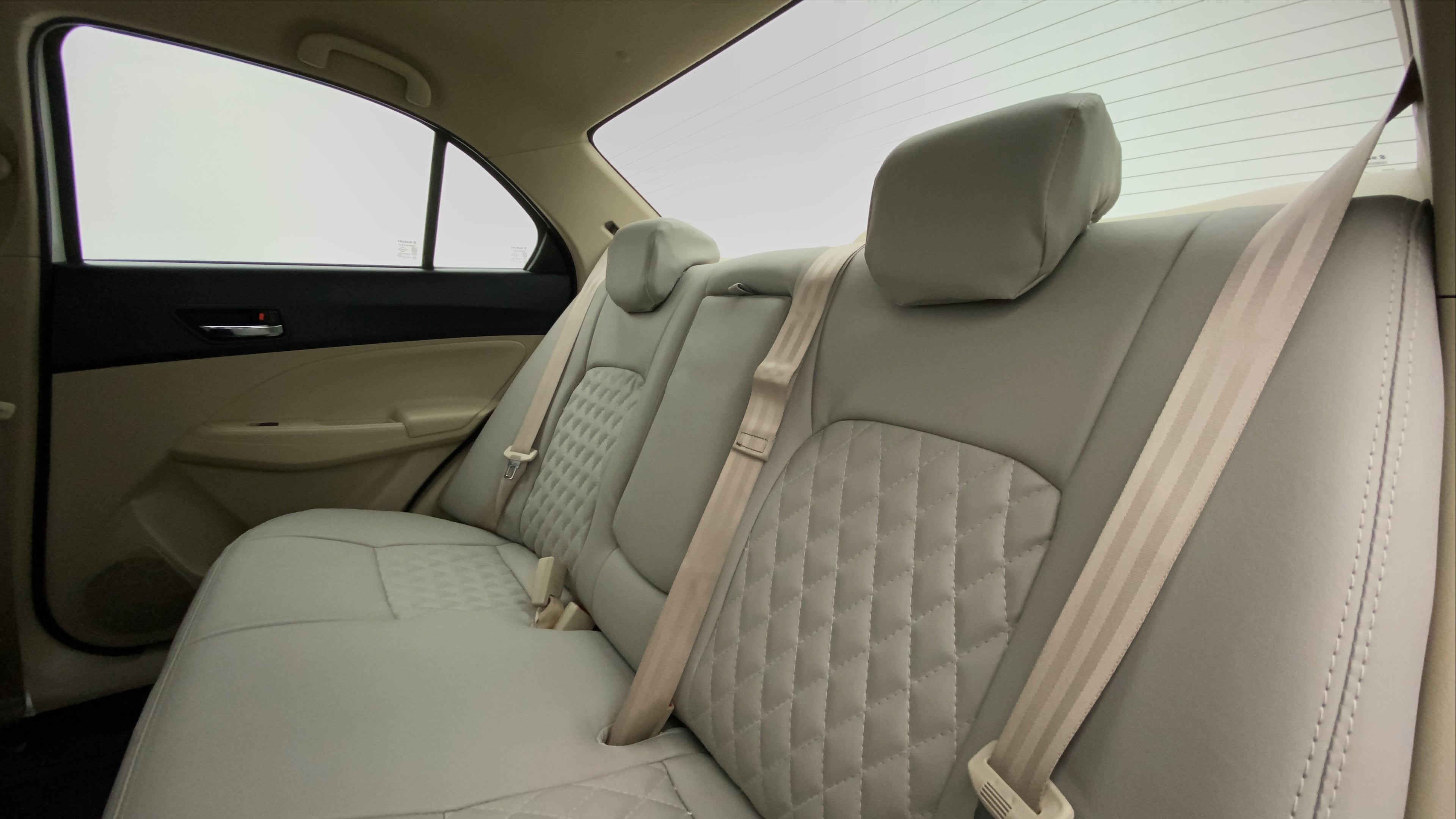 Rear seat view of a Maruti Suzuki Dzire 2018-2023