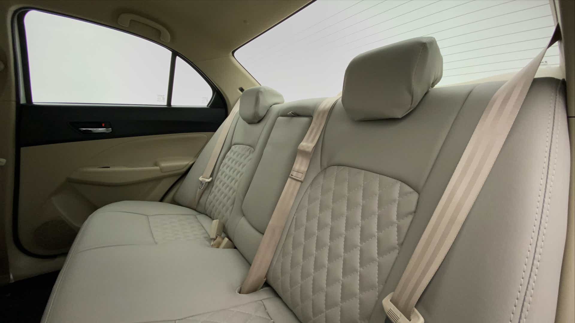 Rear seat view of a Maruti Suzuki Dzire 2018-2023
