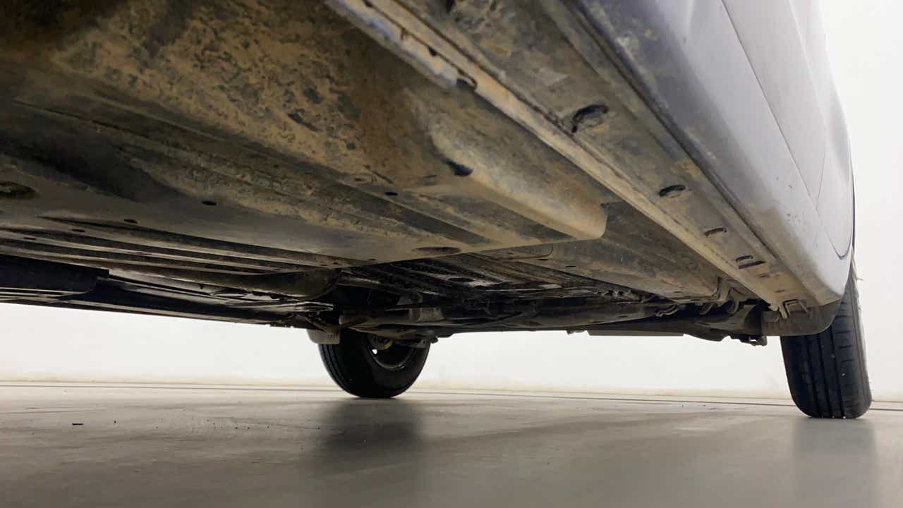 Underbody view of a Maruti Suzuki Dzire 2018-2023