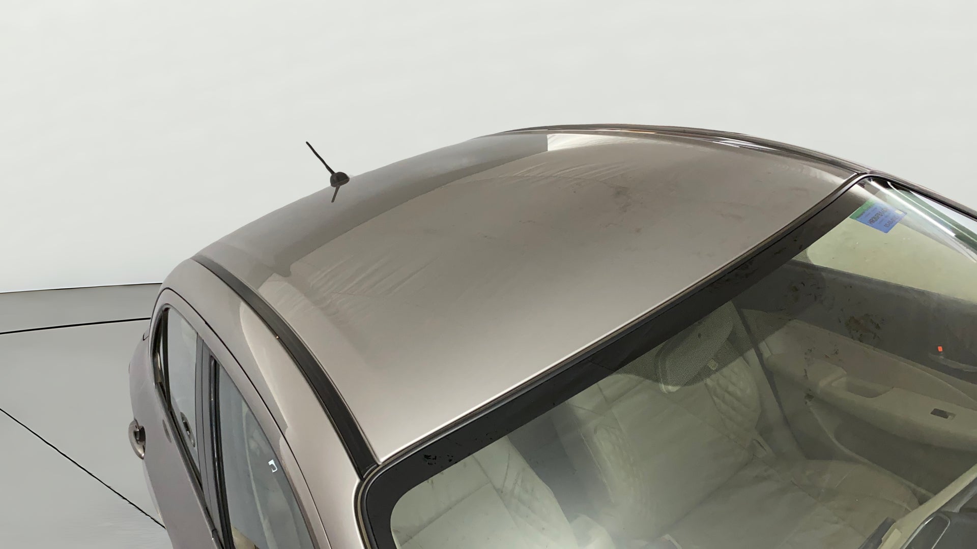Roof and windshield view of a Maruti Suzuki Dzire 2018-2023