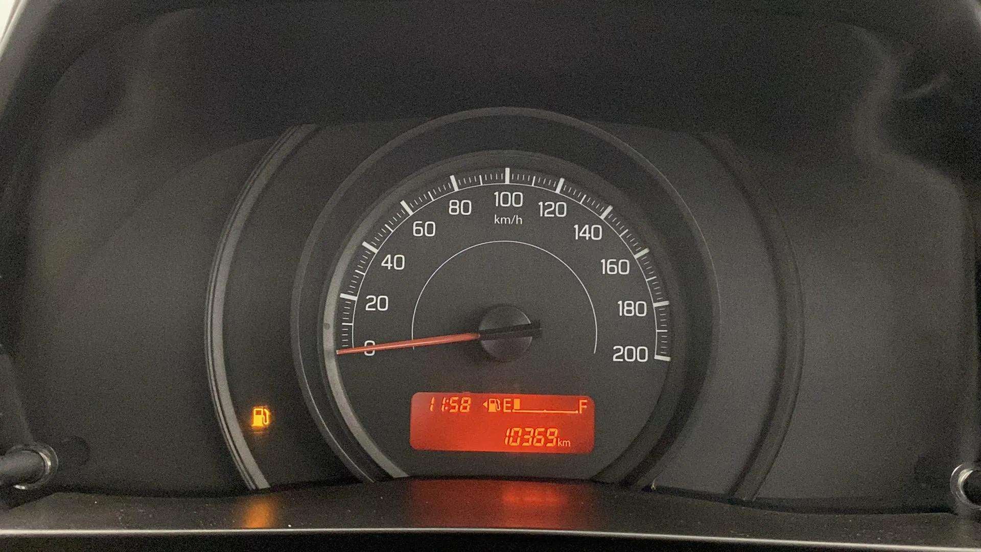 Instrument cluster of a Maruti Suzuki Dzire 2018-2023