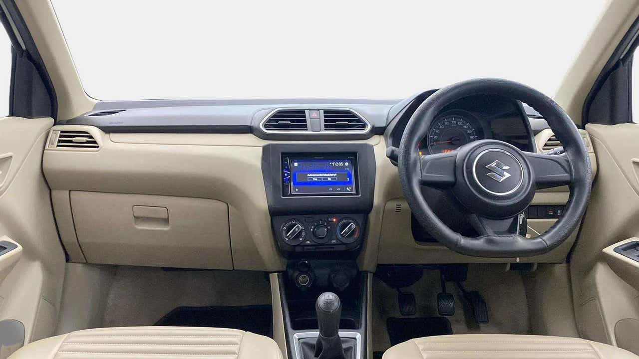 Interior dashboard of a Maruti Suzuki Dzire 2018-2023