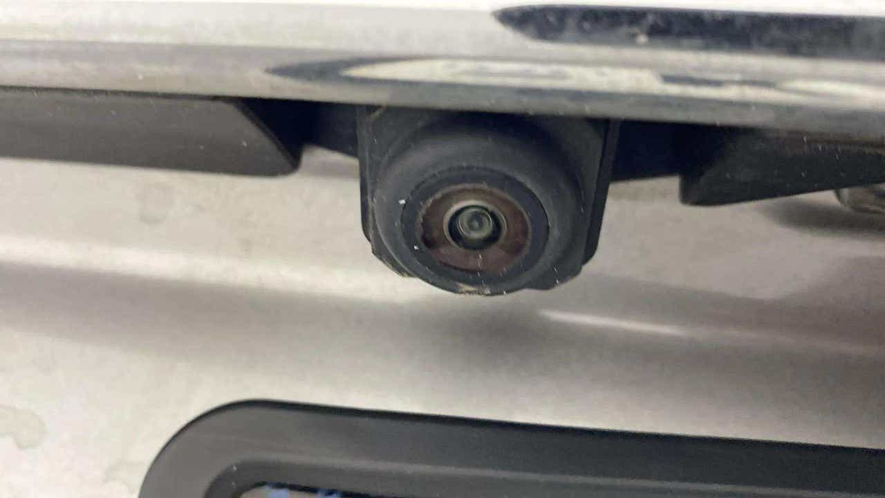 Close-up of rear camera of a Maruti Suzuki Dzire 2018-2023