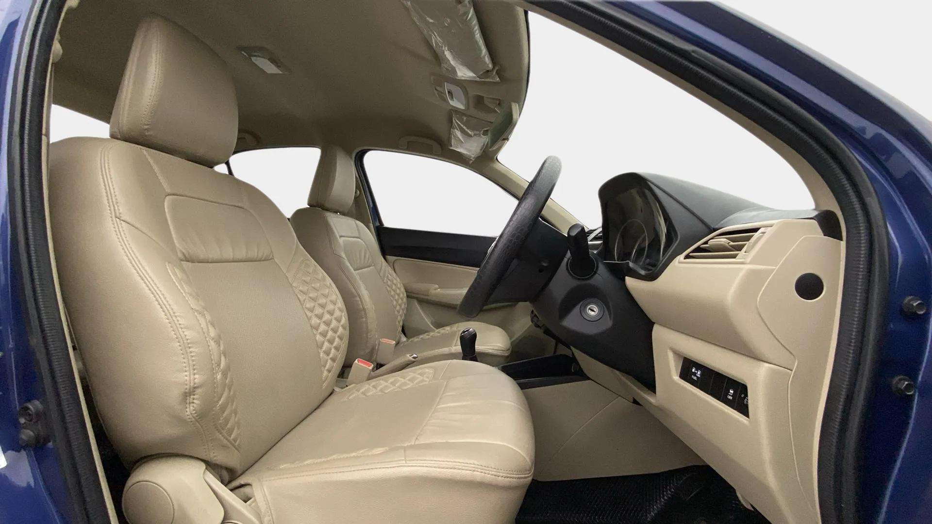 Front interior view of a Maruti Suzuki Dzire 2018-2023