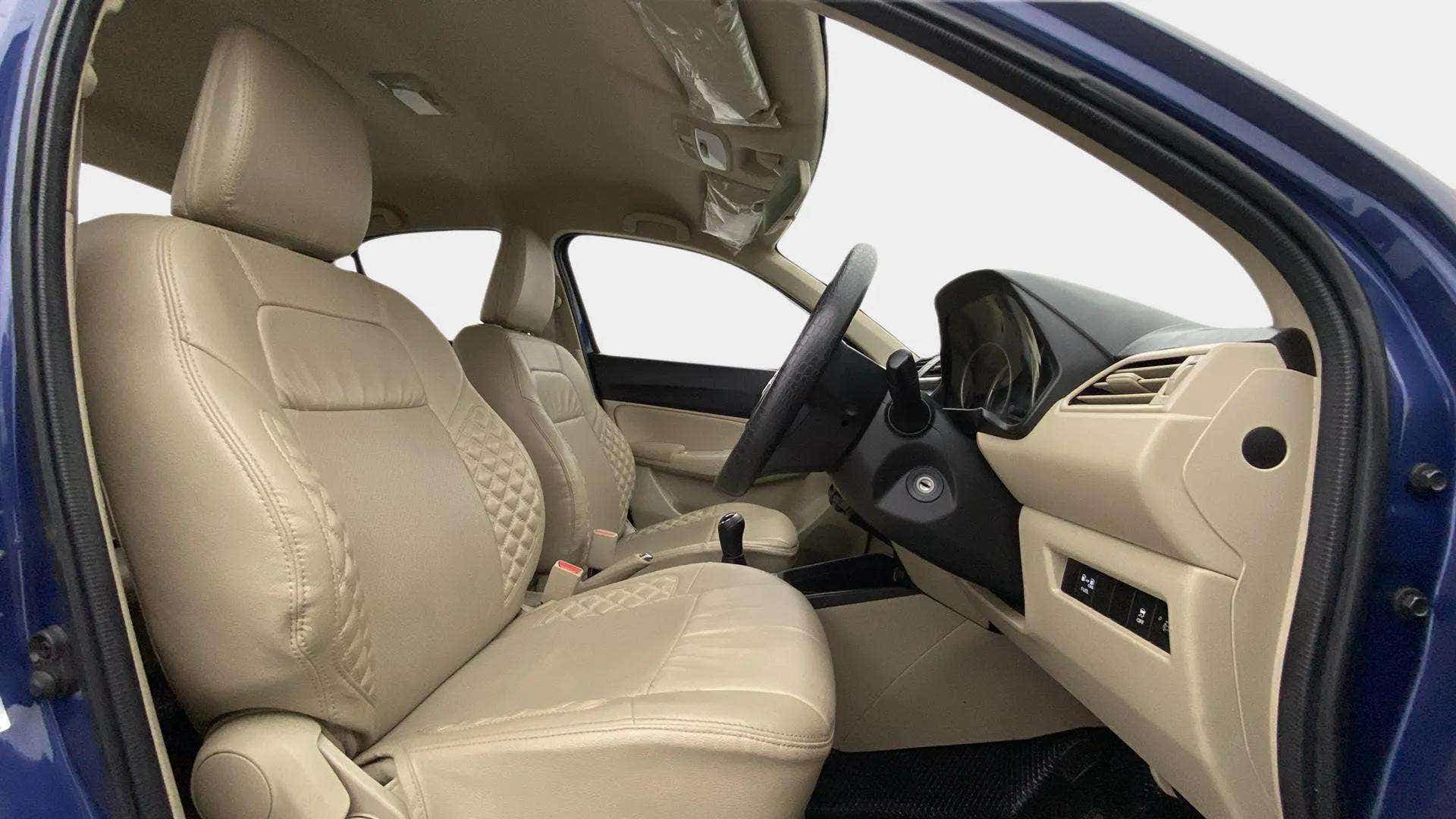 Front interior view of a Maruti Suzuki Dzire 2018-2023