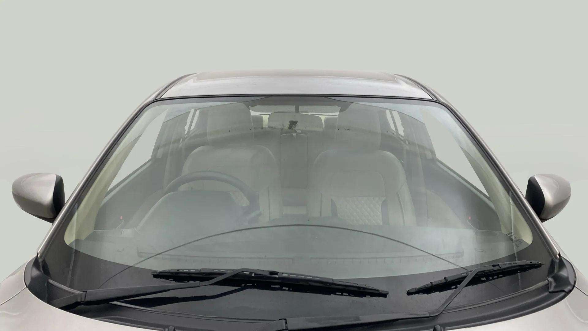 Front windshield view of a Maruti Suzuki Dzire 2018-2023