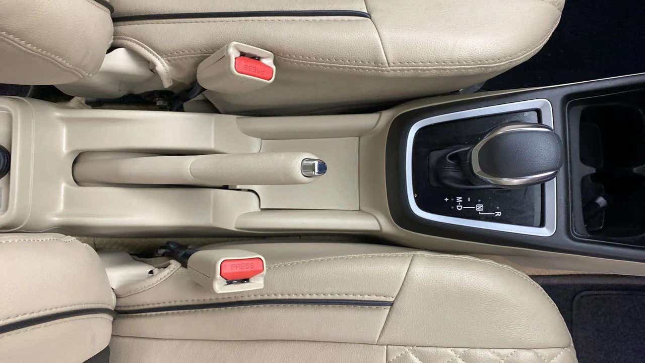 Center console and gear lever of a Maruti Suzuki Dzire