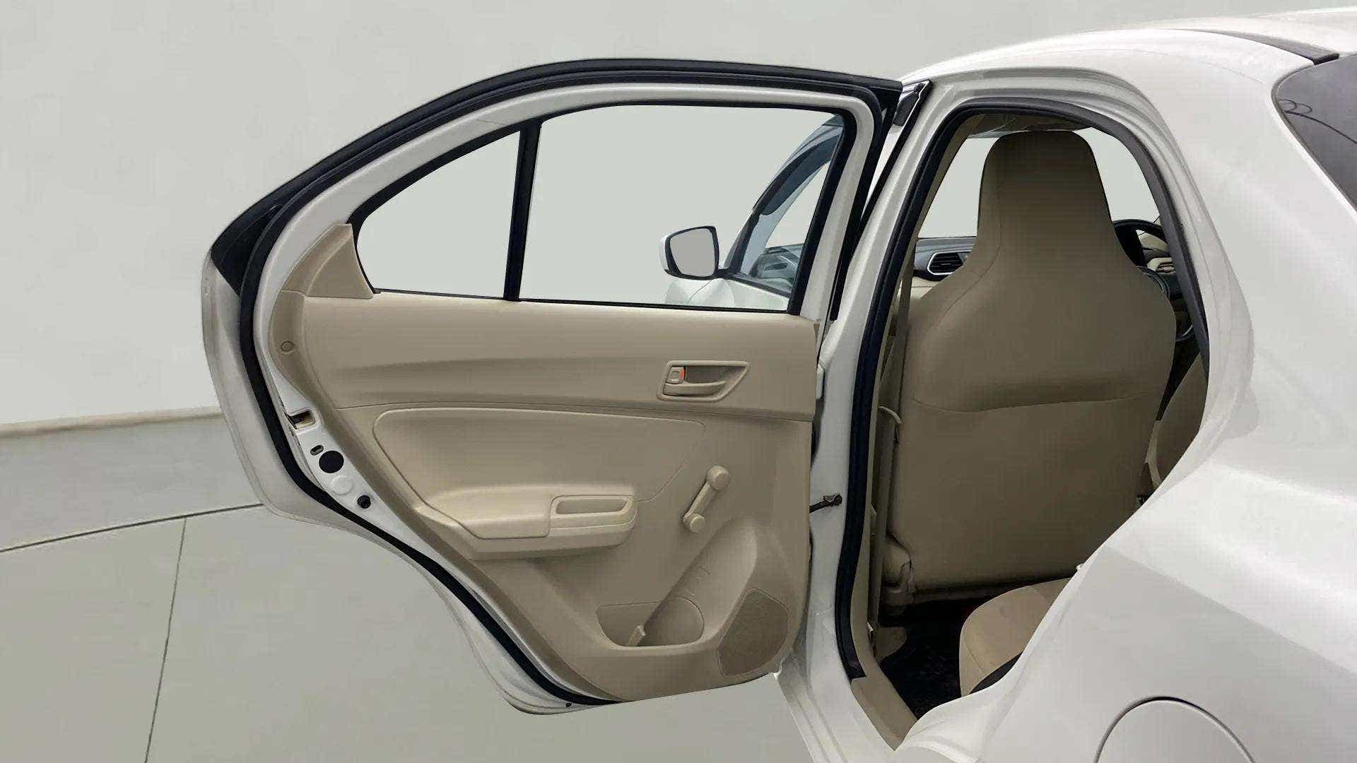 Rear left door interior view of a Maruti Suzuki Dzire