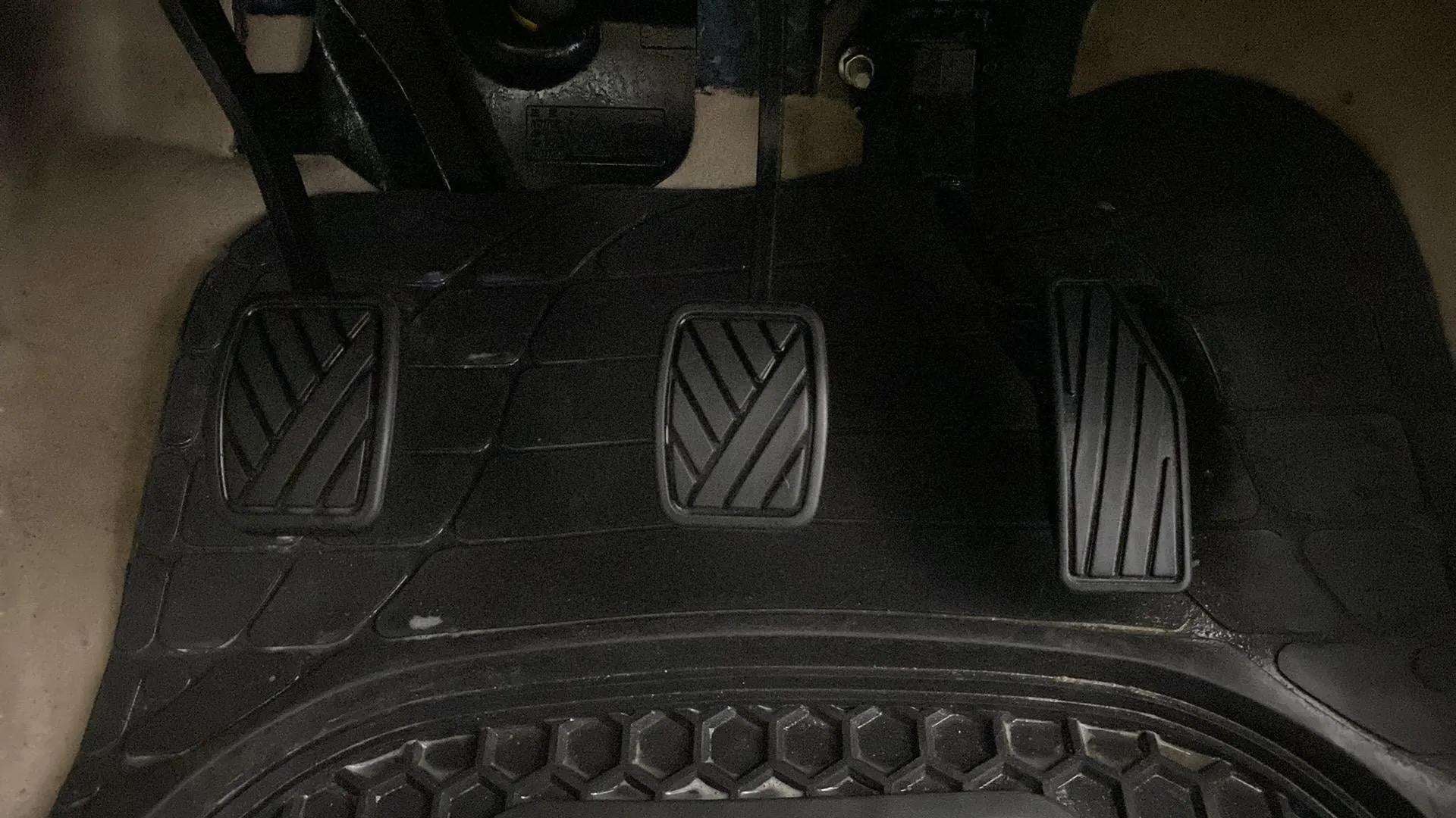 Foot pedal area of a Maruti Suzuki Dzire