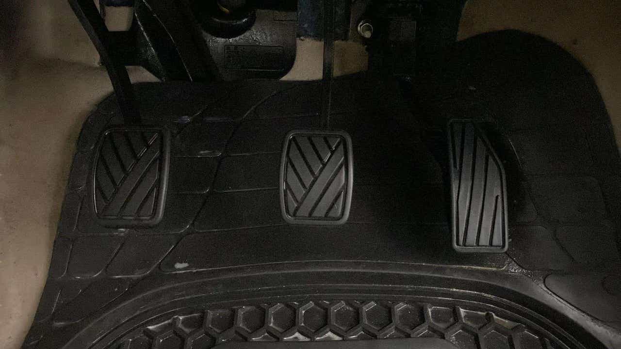 Foot pedal area of a Maruti Suzuki Dzire