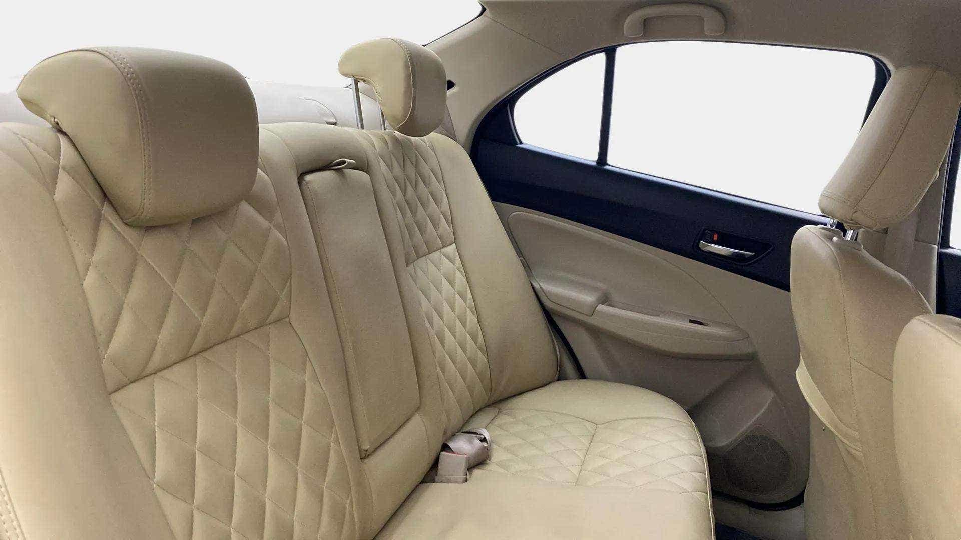Rear seat view of a Maruti Suzuki Dzire