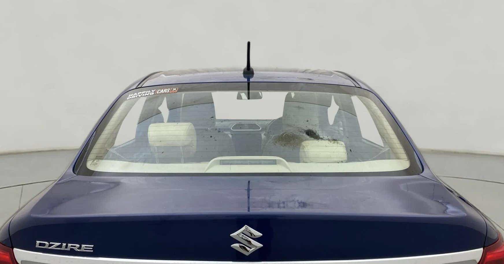 Rear view of a Maruti Suzuki Dzire