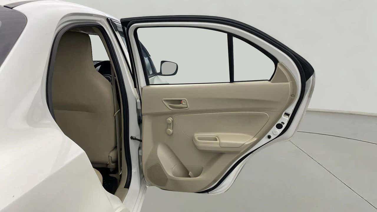 Rear door and seat view of a Maruti Suzuki Dzire