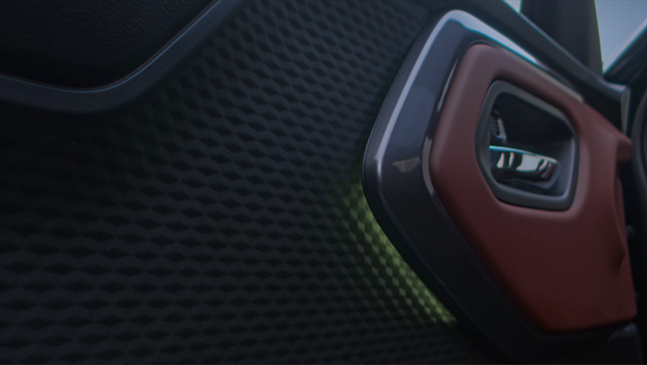 Interior door handle of a Maruti Suzuki e Vitara