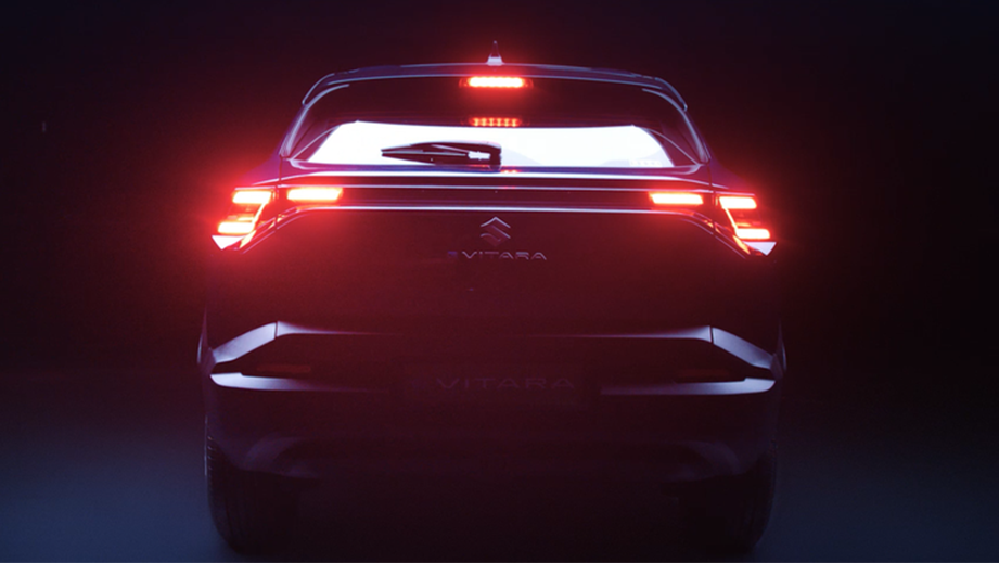 Rear view of a Maruti Suzuki e Vitara
