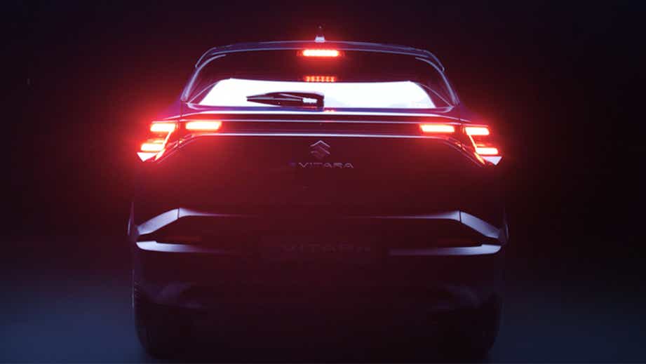 Rear view of a Maruti Suzuki e Vitara