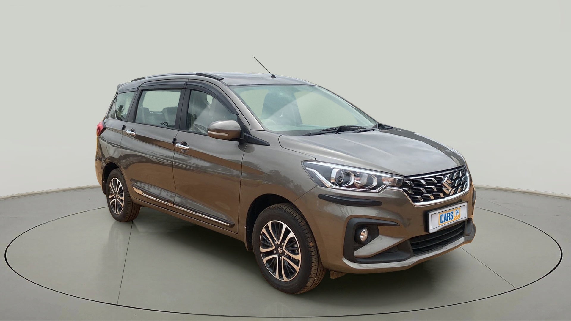 Front three-quarter view of a Maruti Suzuki Ertiga