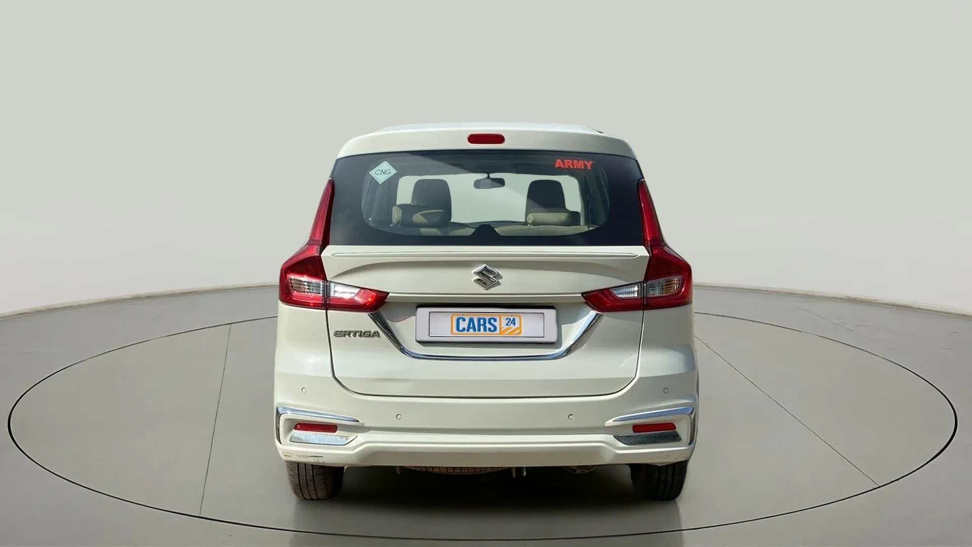Rear view of a Maruti Suzuki Ertiga