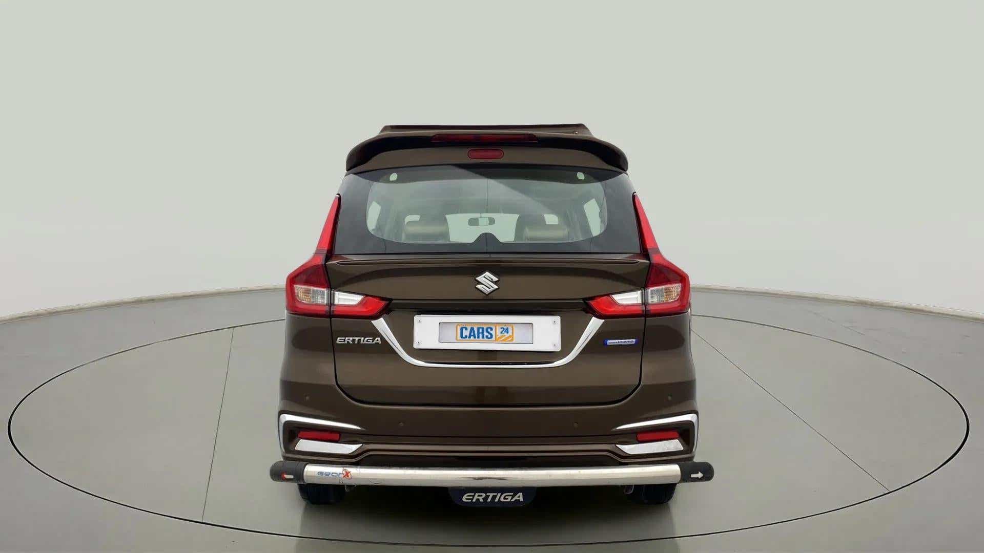 Rear view of a Maruti Suzuki Ertiga