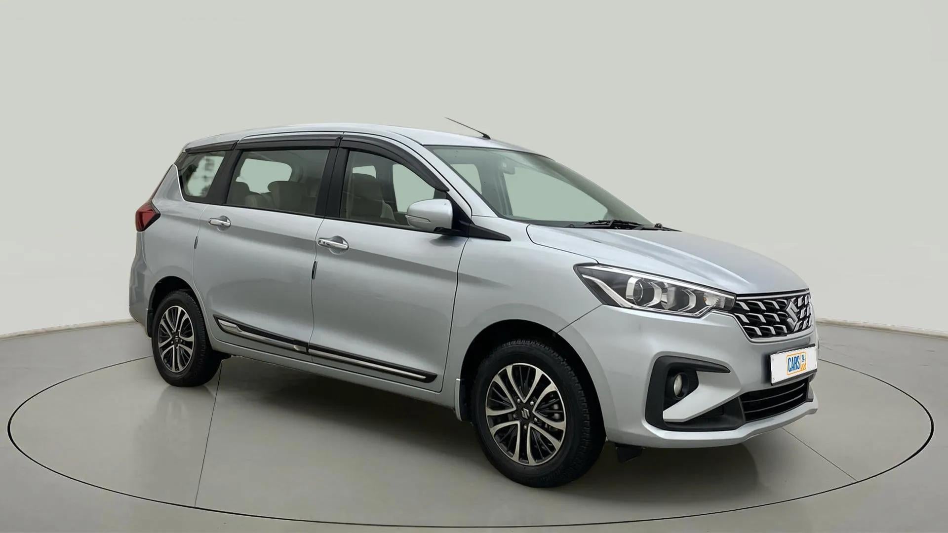 Front three-quarter view of a Maruti Suzuki Ertiga