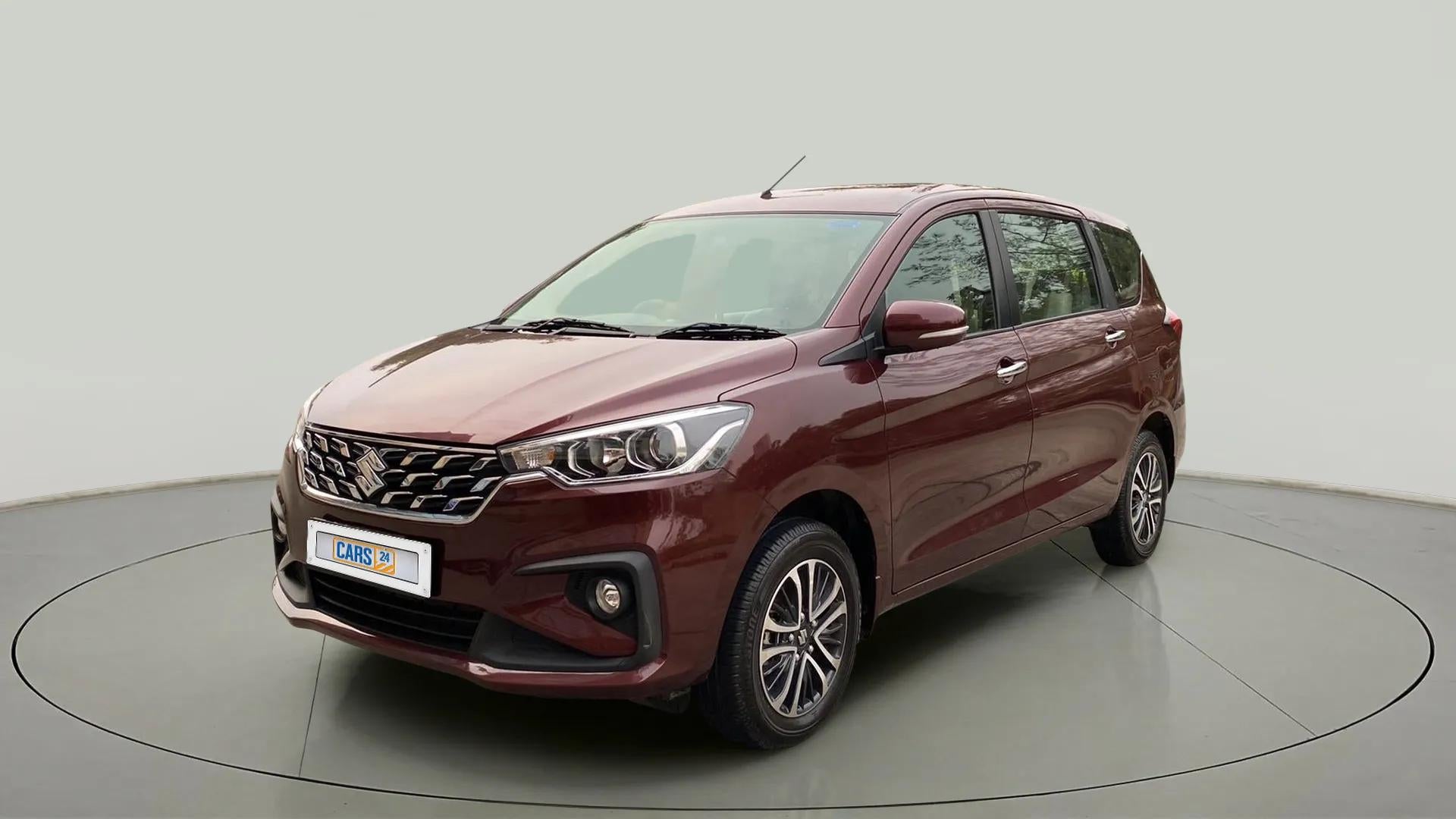 Front three-quarter view of a Maruti Suzuki Ertiga