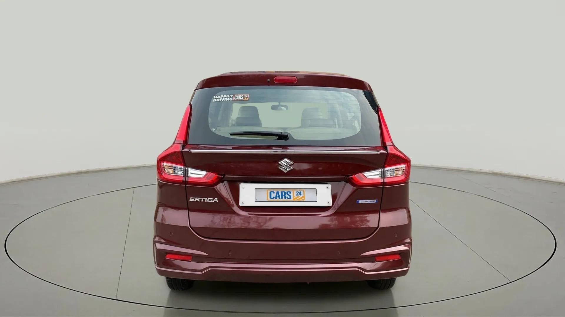 Rear view of a Maruti Suzuki Ertiga