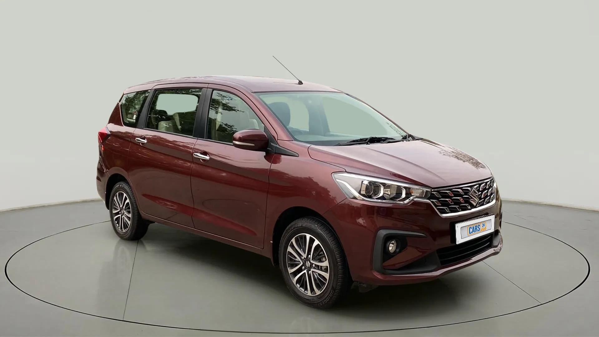 Front three-quarter view of a Maruti Suzuki Ertiga