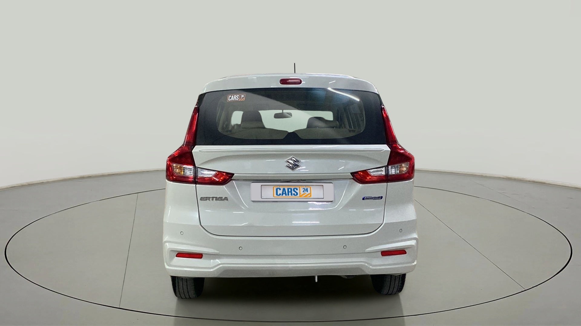 Rear view of a Maruti Suzuki Ertiga